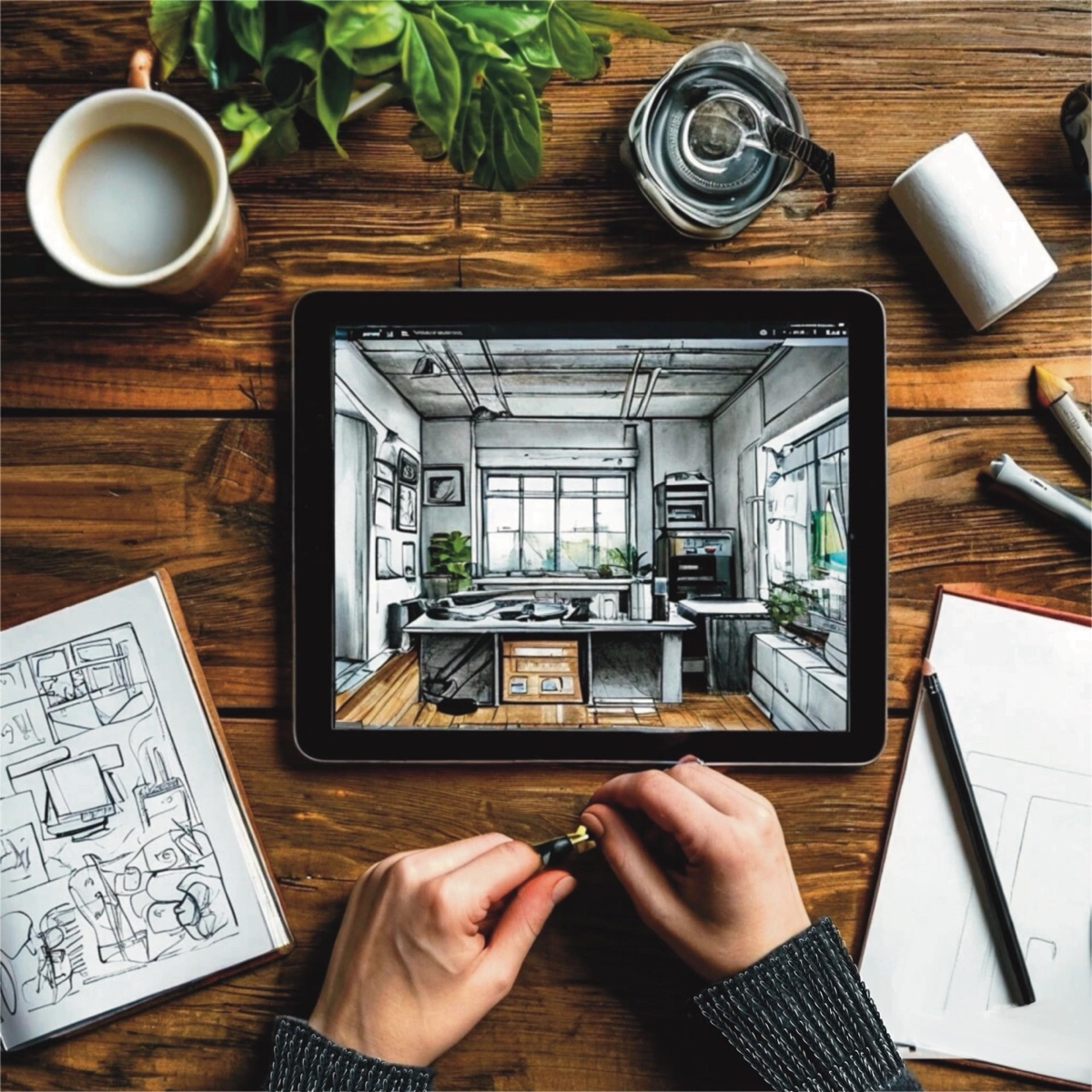 Кому нужны интерьерные скетчи? 🤔
Если вы думаете, что это просто красивые картинки, спешу рассказать, чем они могут быть полезны!
👩‍🎨 1. Дизайнеры интерьеров | Сетка — социальная сеть от hh.ru