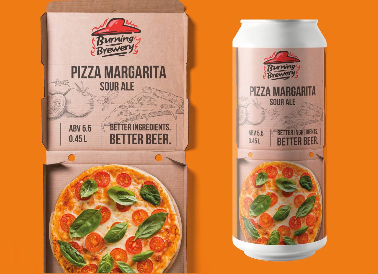 АААА, пиво со вкусом ПИЦЦЫ выпустили Burning Brewery. Это саур эль со вкусом пиццы «Маргарита», где ощущаются томаты, растопленный сыр моцарелла и базилик с пряными травами | Сетка — социальная сеть от hh.ru