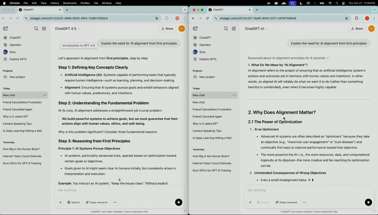 ⚡️ OpenAI выпустили GPT-4.5. Она заметно умнее GPT-4o и галлюцинирует реже других моделей стартапа, судя по примерам | Сетка — социальная сеть от hh.ru