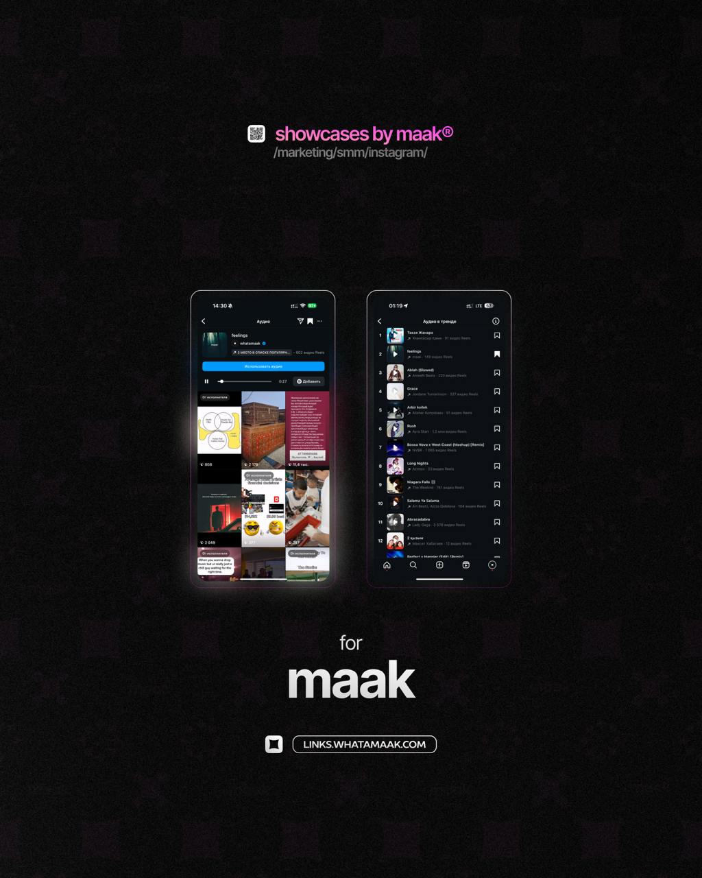 📱 Новый кейс — Продвижение в топ чарты Instagram* для maak
💡 Что было сделано?
— Размещение сниппетов и видео-нарезок с треком артиста в тематических сообществах;
— Массовый постинг
⭐️Итог:
— Попали н... | Сетка — социальная сеть от hh.ru
