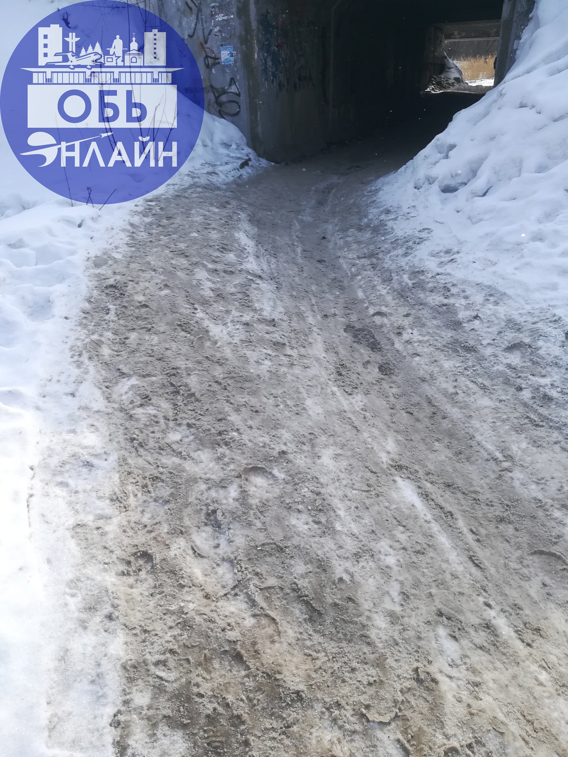 ↗ Администрация города Оби и Ваше доблестное "Городское хозяйство" пожалуйста приведите в порядок этот участок пешеходной дороги | Сетка — социальная сеть от hh.ru