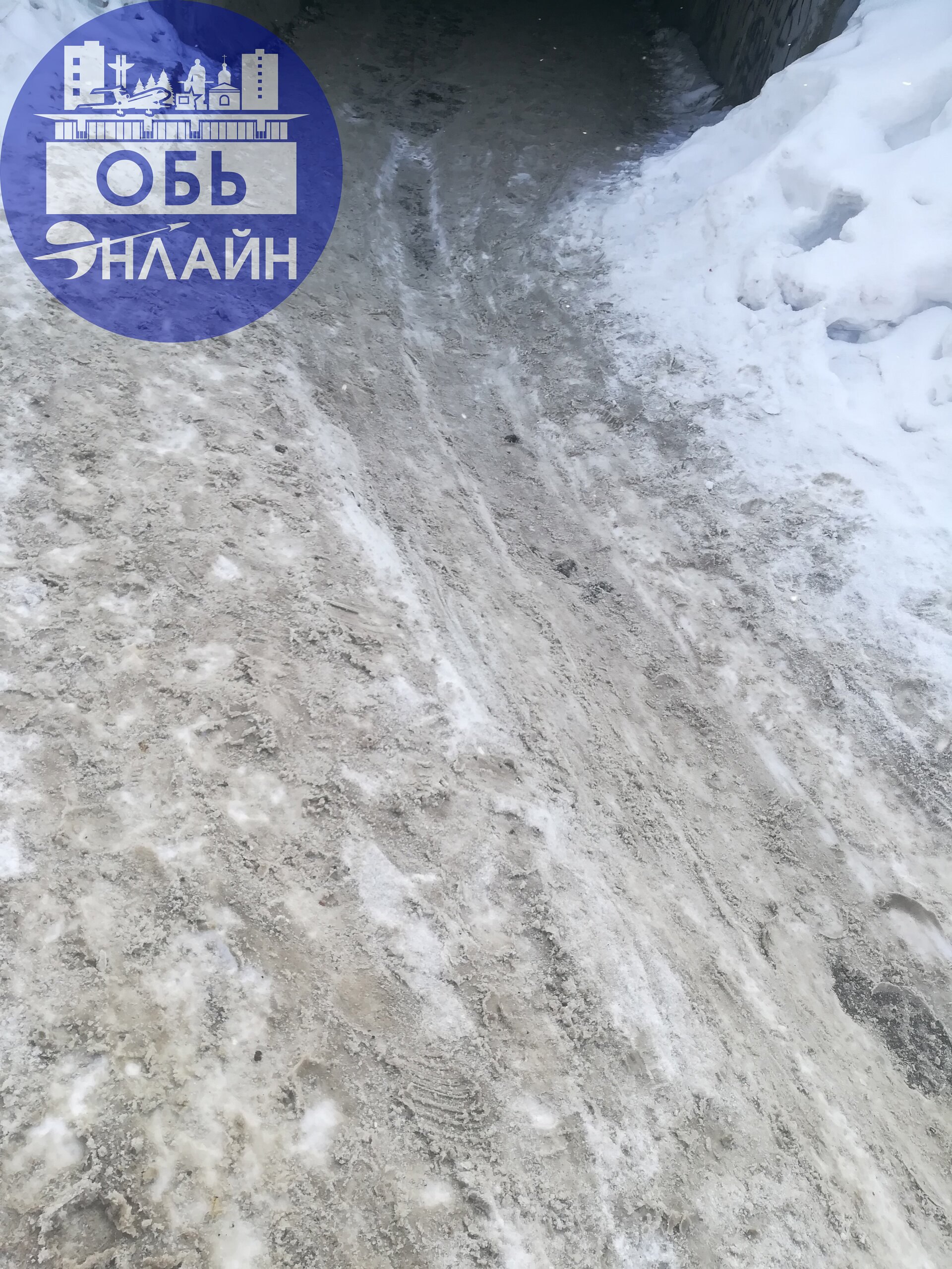 ↗ Администрация города Оби и Ваше доблестное "Городское хозяйство" пожалуйста приведите в порядок этот участок пешеходной дороги | Сетка — социальная сеть от hh.ru