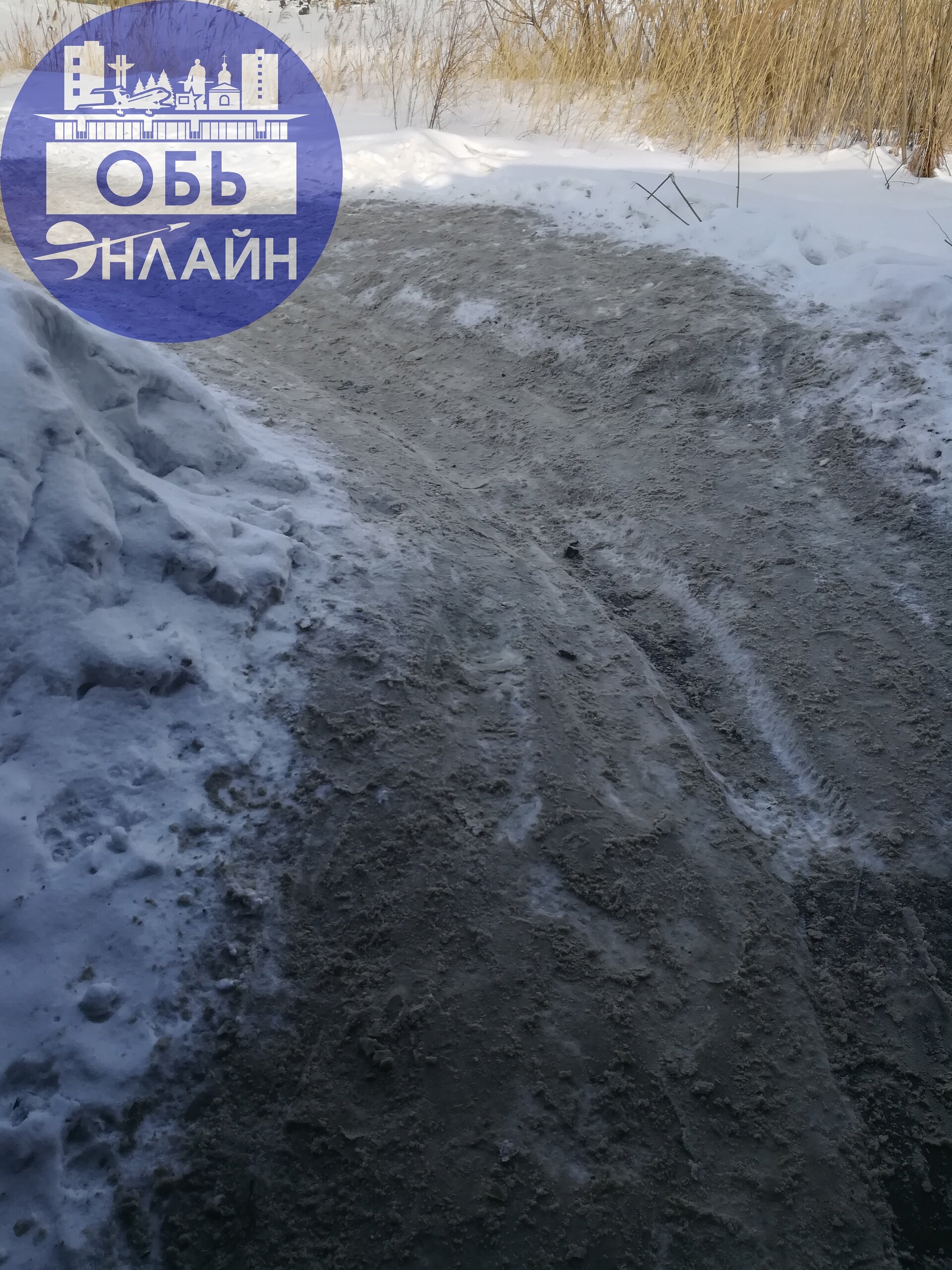 ↗ Администрация города Оби и Ваше доблестное "Городское хозяйство" пожалуйста приведите в порядок этот участок пешеходной дороги | Сетка — социальная сеть от hh.ru