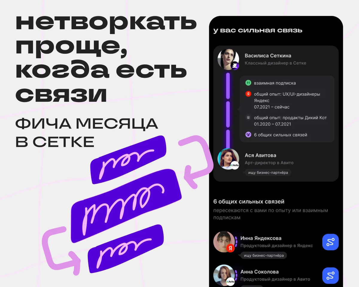 Связи в сетке | Сетка — социальная сеть от hh.ru