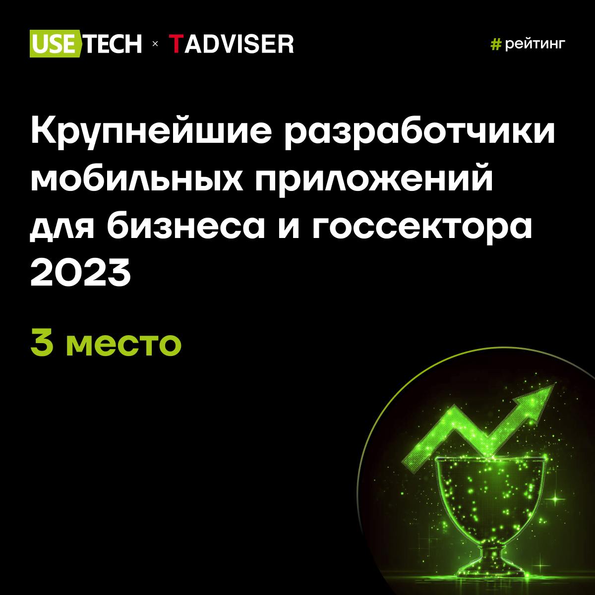 📊 ГК Юзтех в тройке крупнейших разработчиков мобильных приложений!
TAdviser оценил рынок мобильных приложений: бизнес и госсектор активно внедряют приложения для управления удаленными сотрудниками, оп... | Сетка — социальная сеть от hh.ru