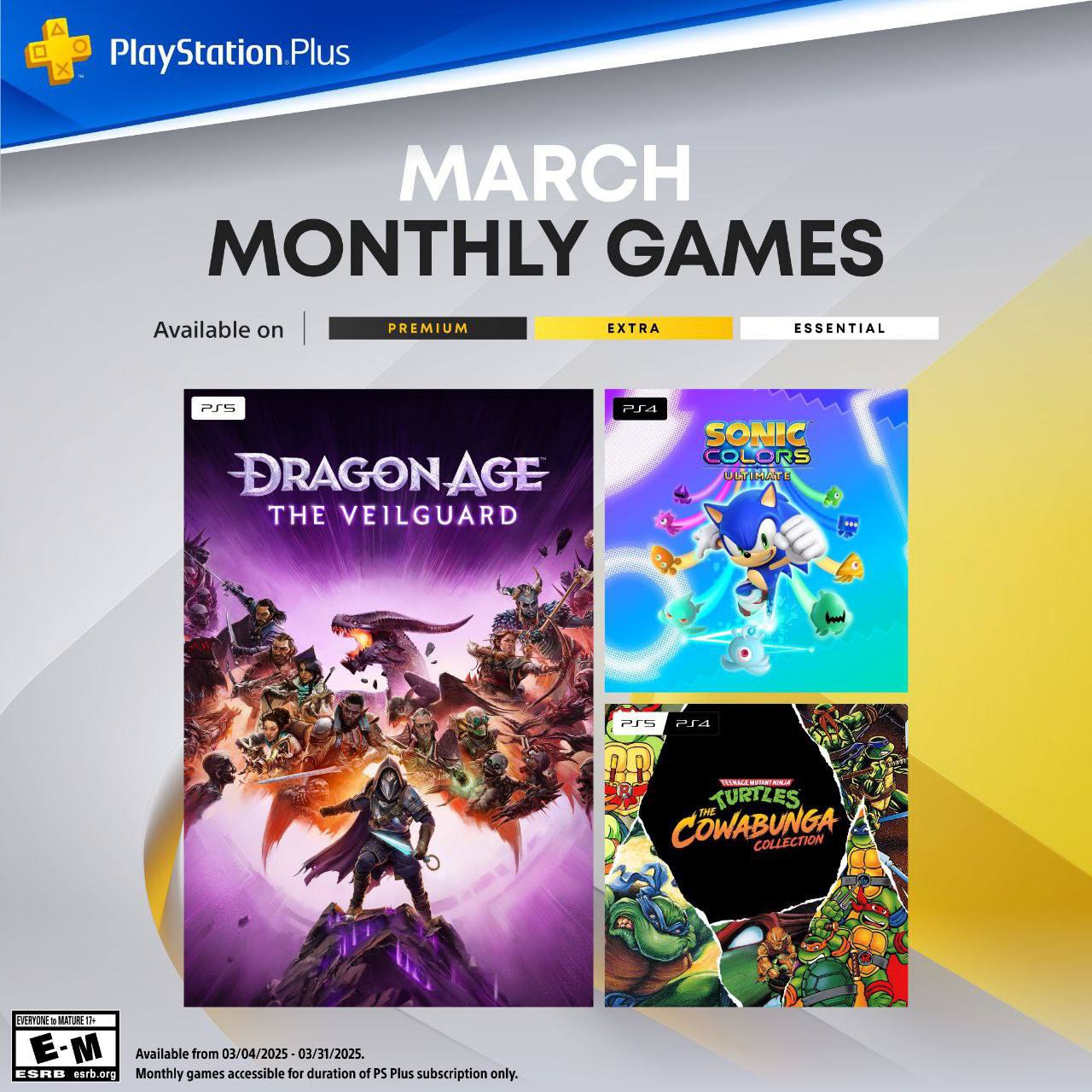 Не забываем завтра забрать:
• Dragon Age: The Veilguard
• Sonic Colors: Ultimate
• Teenage Mutant Ninja Turtles: The Cowabunga Collection | Сетка — социальная сеть от hh.ru