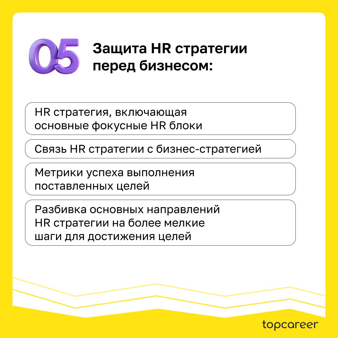 Чек-лист рекомендованных шагов формирования HR стратегии
HR-стратегия — это не план работы HR отдела,
а стратегия работы с персоналом для достижения
компанией бизнес-целей | Сетка — социальная сеть от hh.ru