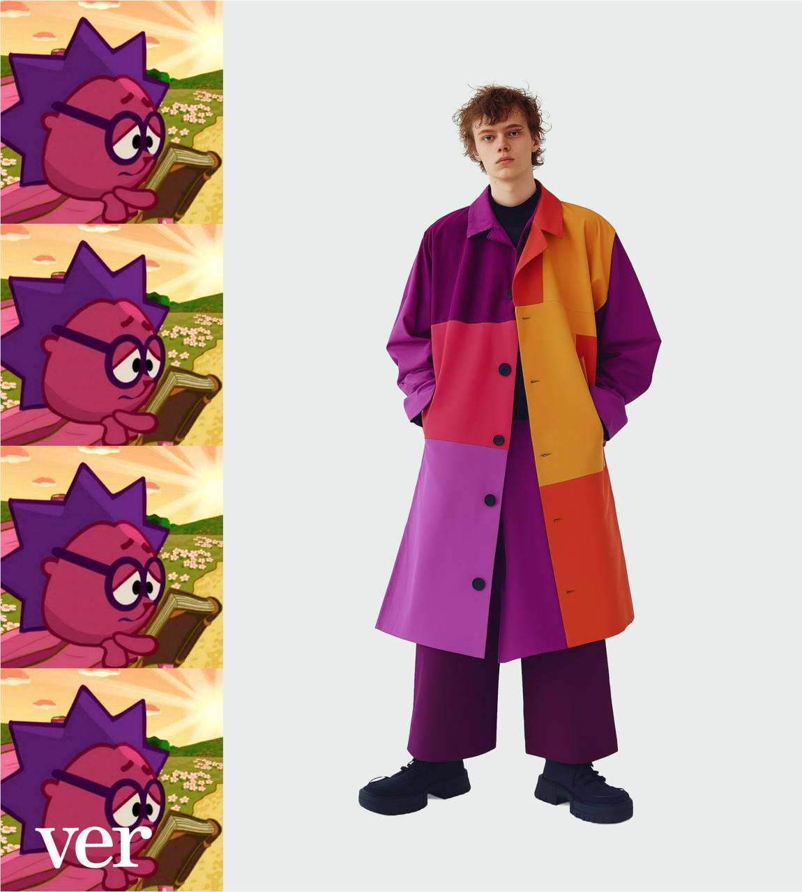 👕 пальто, вдохновленные Смешариками
Второй финалист нашего конкурса концепций, посвященных ностальгии | Сетка — социальная сеть от hh.ru
