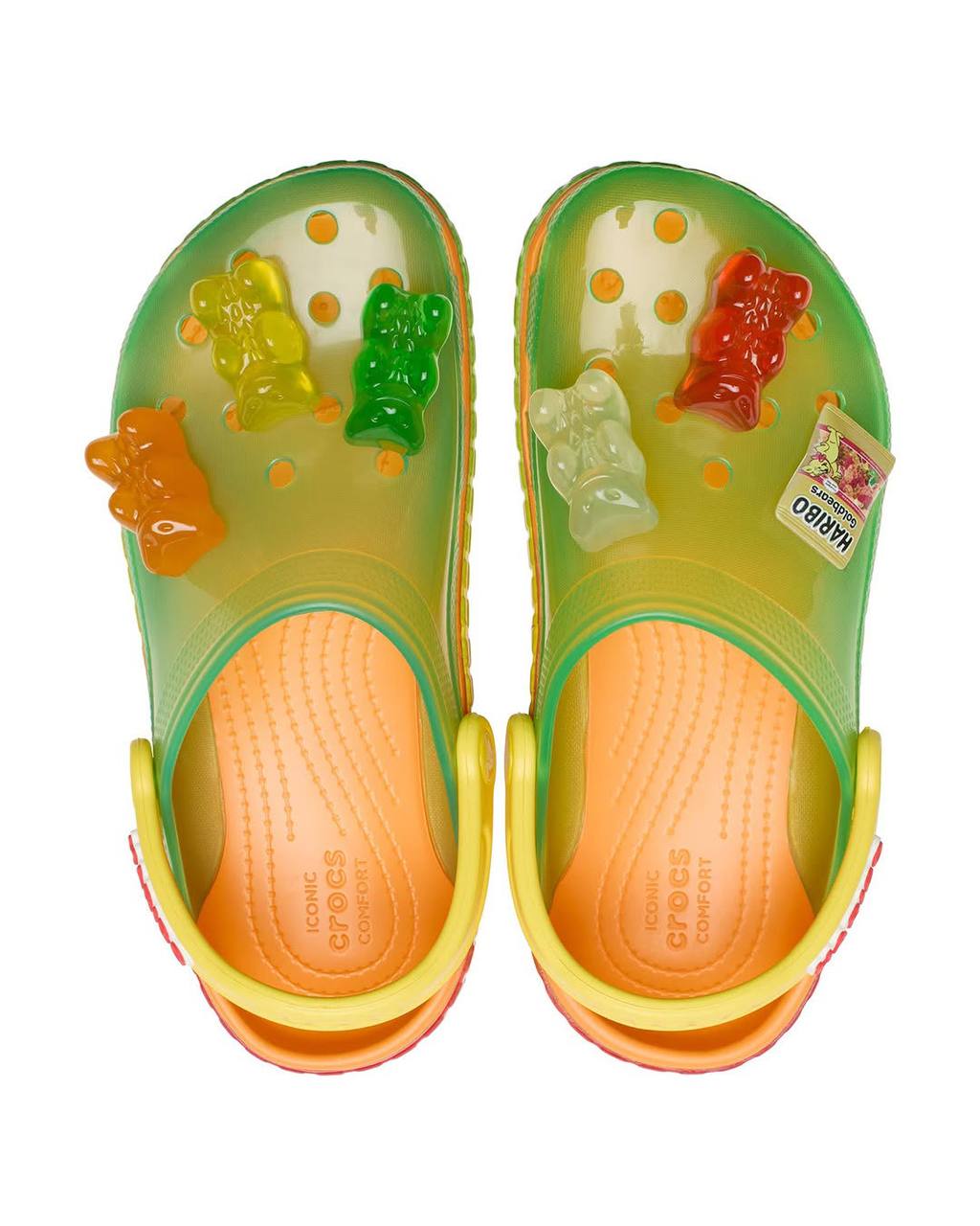 Хорошая реклама та, которую хочется съесть. Это 100% про коллаб тапок Crocs с мармеладками Haribo.
Здесь 2 в 1: объединение лав-брендов и аппетитный дизайн.
celeba-sport.ru / Sport Community | Сетка — социальная сеть от hh.ru