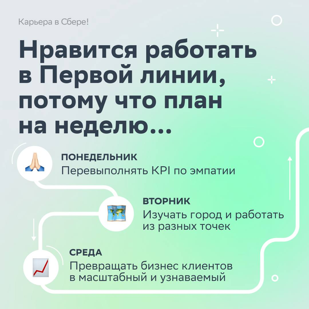 Ты общительный и внимательный специалист? Предлагаем план на неделю!
А если интересные задачи, сильное комьюнити и карьерные перспективы пока отсутствуют в твоём календаре, ищи дело по душе в дайджест... | Сетка — социальная сеть от hh.ru