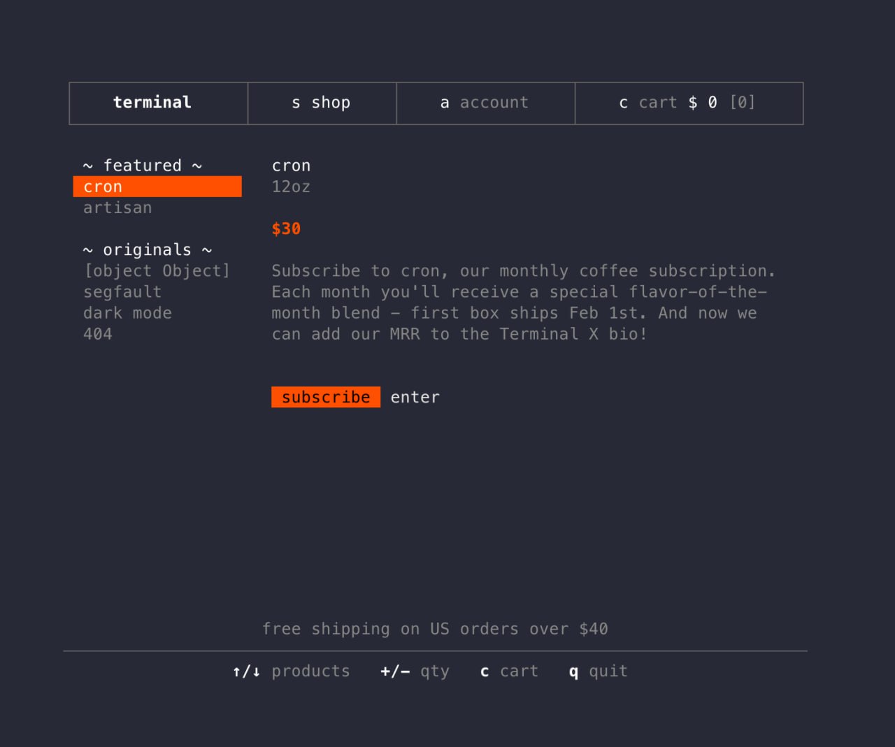 ☕️ Нашел прикольный проект terminal.shop | Сетка — социальная сеть от hh.ru