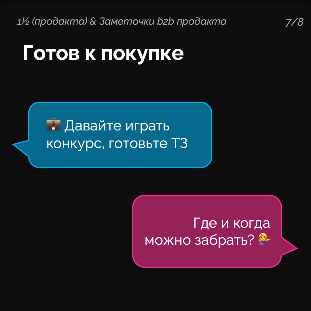 Подготовили вместе с Галиной, автором канала Полтора продакта, карточки про типичное поведение покупателей в b2b и с2с | Сетка — социальная сеть от hh.ru