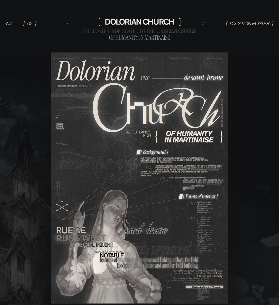 Серия плакатов от Анны Фалиной посвященная видеоигре Disco Elysium
@crokogenii – гениальный дизайн | Сетка — социальная сеть от hh.ru