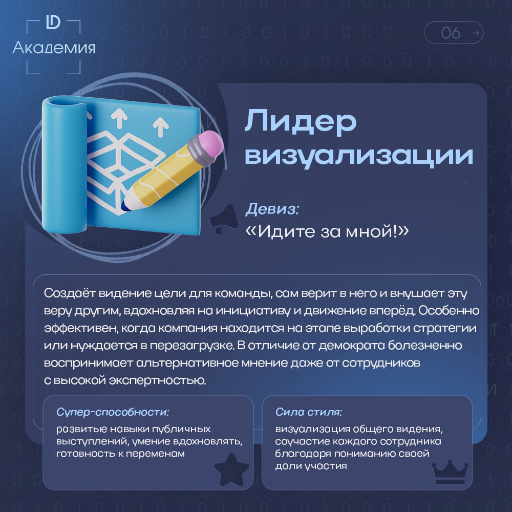 Даниэль Гоулман описал 6 стилей эмоционального лидерства. Попробуйте определить свой стиль вместе с карточками от Академии Декартус | Сетка — социальная сеть от hh.ru