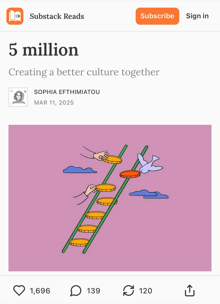 Substack прибавил +1 млн платных читателей рассылок за четыре месяца | Сетка — социальная сеть от hh.ru