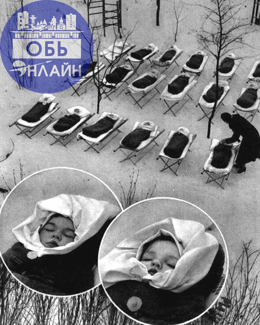 ↗ Город Обь, новый детский сад №1 "Родничок", март 1972 года.
Сон малышей на свежем морозном воздухе по рекомендациям советских медиков. Мальчик справа — Саша Мозжерин, будущий глава города Оби.
vk | Сетка — социальная сеть от hh.ru