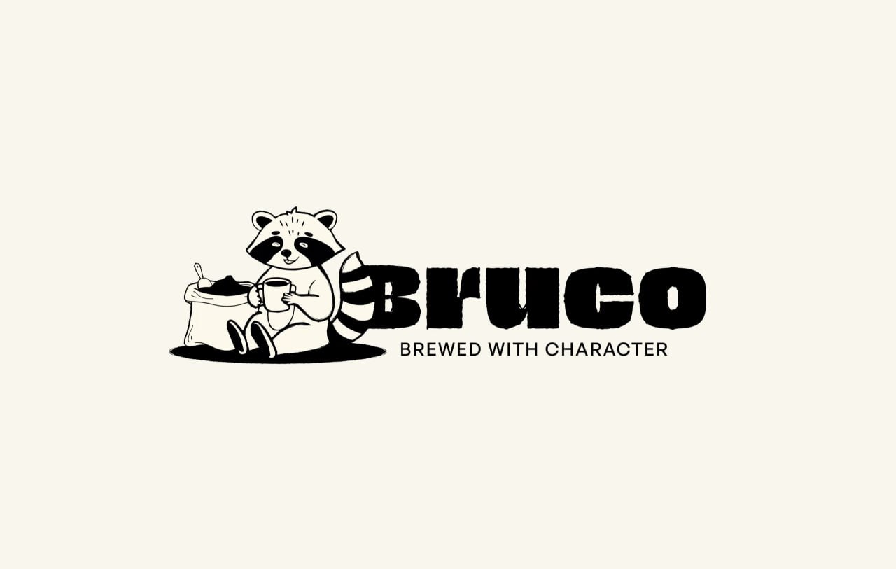 Игривая айдентика Bruco Coffee House от Dhriti.
Логотип, выполненный в жирной, слегка состаренной типографике, создает сильное и уверенное впечатление | Сетка — социальная сеть от hh.ru