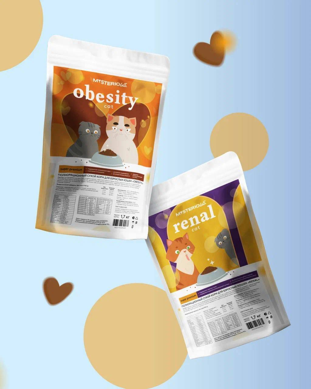 Разработка дизайна упаковки для производителя кормов для животных Mysterious 😻
⠀
Основная идея концепции - использование ярких и эмоциональных иллюстраций, представляющих котов в разнообразных забавны... | Сетка — социальная сеть от hh.ru