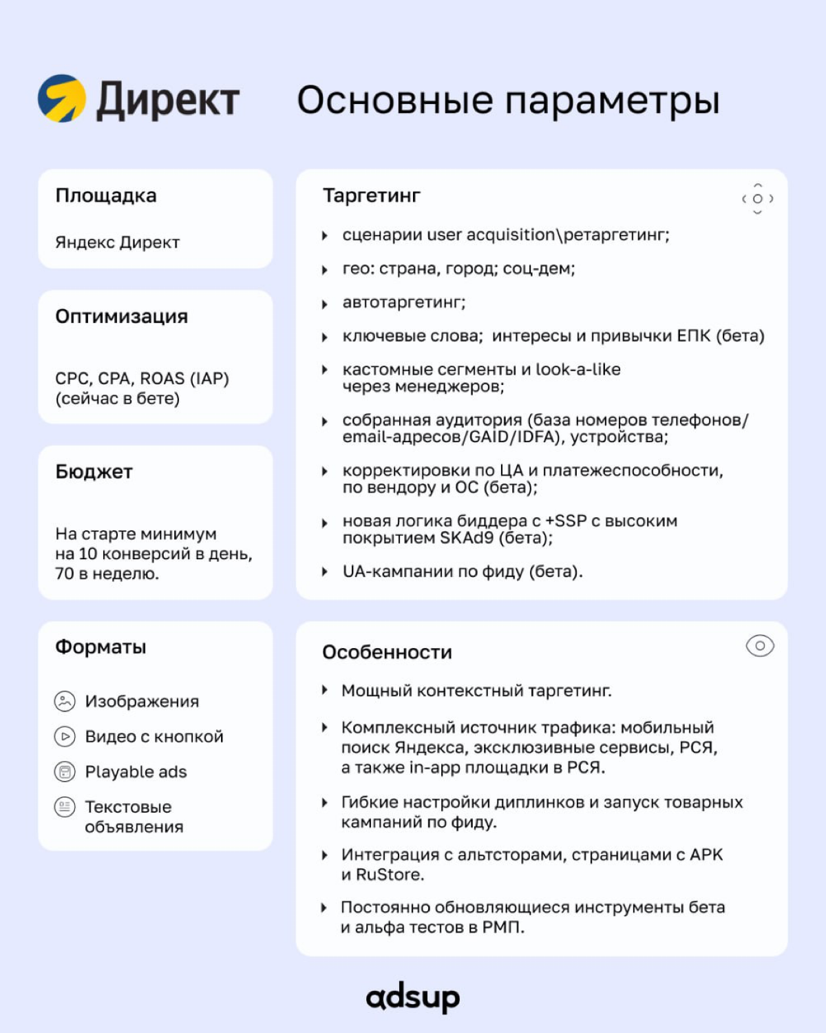 Яндекс РМП — это рекламная сеть с огромным охватом русскоязычной аудитории, которая включает инвентарь Яндекс Поиска и партнерской сети (сайты и приложения)
Собрали для вас мини-шпаргалку о плюшках пл... | Сетка — социальная сеть от hh.ru