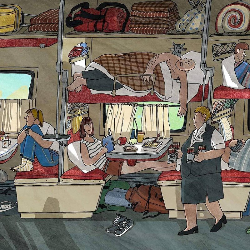 Красивые работы Анны Десницкой, многие их которых были сделаны для книги «Транссиб. Поезд отправляется!» издательства «Самокат» | Сетка — социальная сеть от hh.ru