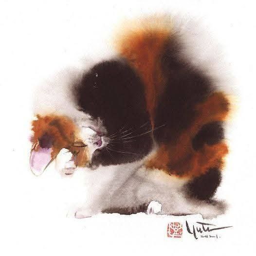 Акварельные коты Ютаки Мураками.
#котвыходногодня | Сетка — социальная сеть от hh.ru
