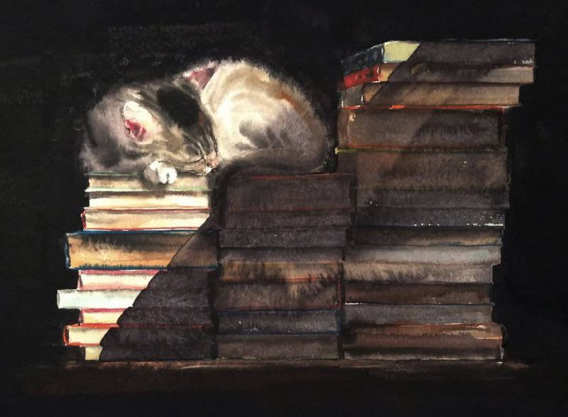 Акварельные коты Ютаки Мураками.
#котвыходногодня | Сетка — социальная сеть от hh.ru