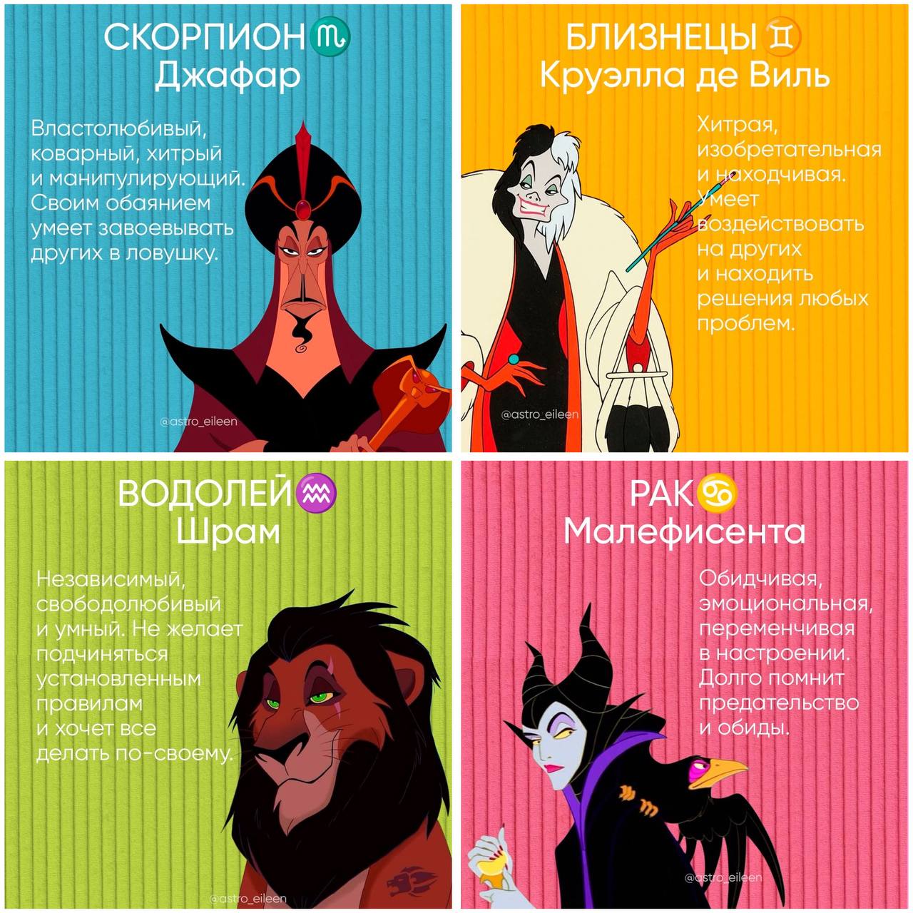Лол, астролог сделала подборку «Кто ты из злодеев Disney, Nickelodeon и DreamWorks». Если хочется побаловаться, ищите себя 😏
Подписывайтесь на ЗЛП 🍕 | Сетка — социальная сеть от hh.ru
