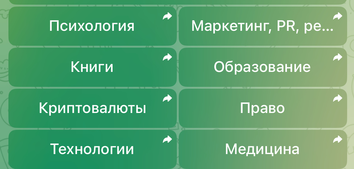 Бот для ПОИСКа каналов по рубрикам, словам, названию | Сетка — социальная сеть от hh.ru