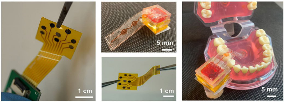 Телепорт вкуса
Учёные из Огайо создали устройство под названием e-Taste. Работает оно так:


Есть "электронный язык" - эта такая металлическая пластинка (слева на картинке) | Сетка — социальная сеть от hh.ru