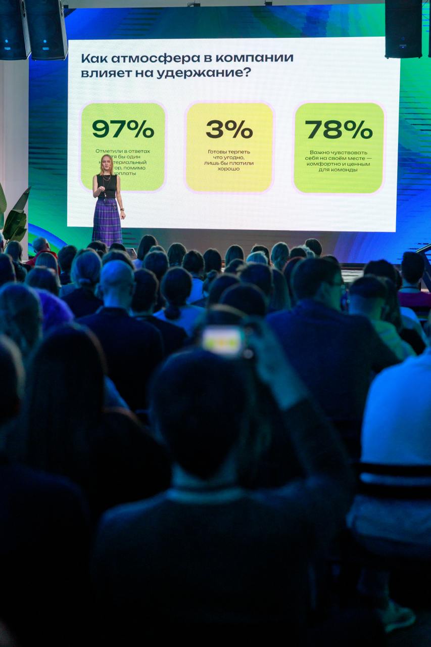 Лиза посмотрела на экран перед началом Хабр Семинара и сказала: «Чувствую, вайб хороший». Так и вышло.  
Год назад мы начали путь офлайн-ивентов. А сейчас? Сейчас у нас 163 гостя на сложной теме | Сетка — социальная сеть от hh.ru