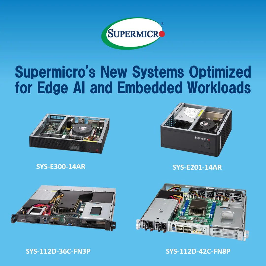 Supermicro представила новые серверы для ИИ и периферийных вычислений
Supermicro выпустила серию серверов, ориентированных на задачи искусственного интеллекта, высокопроизводительные вычисления и обра... | Сетка — социальная сеть от hh.ru