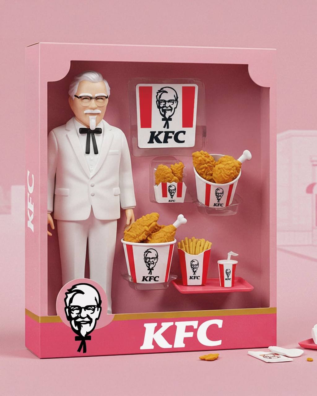 Прикол, чилийский KFC представил игрушечный сет с полковником Сандерсом и целым набором курочки в духе Барби.
В комплекте обещают тот самый секретный рецепт, из-за чего курица выходит такой вкусной | Сетка — социальная сеть от hh.ru
