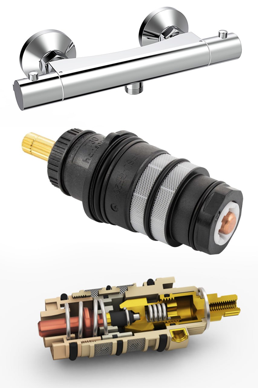Термостатический смеситель, термостат, термоэлемент – в чём разница? Объясняем простым языком
🔹 Термостатический смеситель – это смеситель, который автоматически поддерживает заданную температуру воды | Сетка — социальная сеть от hh.ru