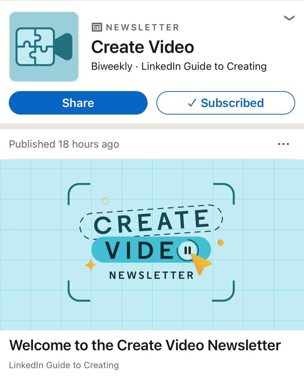 LinkedIn продолжает пушить короткие ролики: спустя ровно год после сворачивания рассылки адресованной креаторам (Creator Weekly), они запустили отдельную рассылку целиком посвященную созданию видео | Сетка — социальная сеть от hh.ru