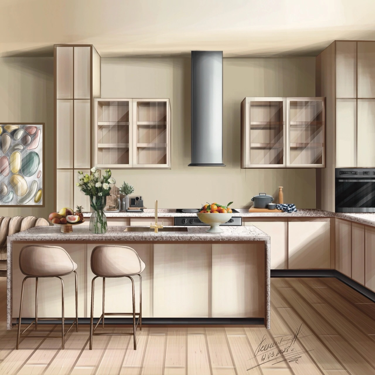 Визуализация квартиры в нежных тонах 😍🥰☀️🥰 | Сетка — социальная сеть от hh.ru