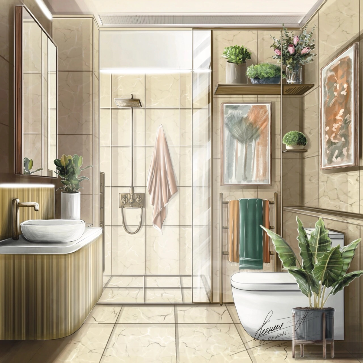 Визуализация квартиры в нежных тонах 😍🥰☀️🥰 | Сетка — социальная сеть от hh.ru