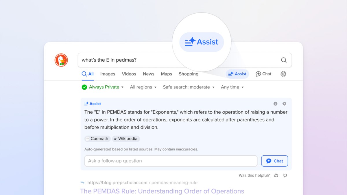 duckduckgo прокачал свой поиск — теперь его ИИ-ответы выходят из беты и больше не зависят только от «википедии» | Сетка — социальная сеть от hh.ru