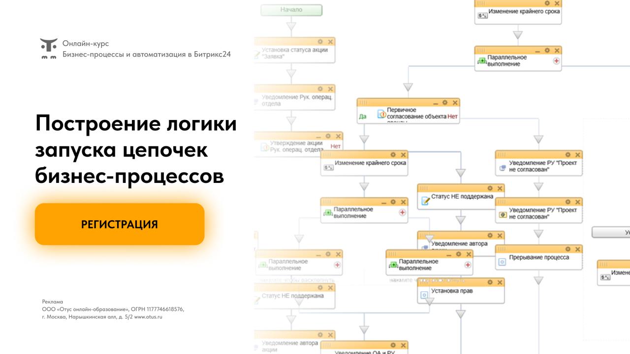Освойте продвинутые навыки работы с Битрикс24
Научитесь настраивать и управлять бизнес-процессами в системе Битрикс24 на открытом уроке «Построение логики запуска цепочек бизнес-процессов» от Otus
Рас... | Сетка — социальная сеть от hh.ru