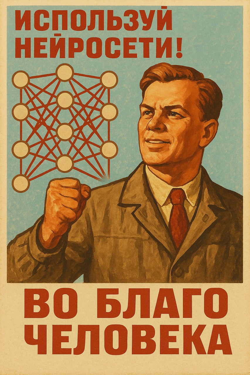 Обновлённый ChatGPT прекрасно создаёт советские плакаты. | Сетка — социальная сеть от hh.ru