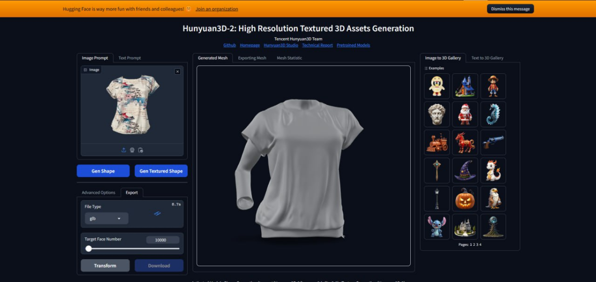 🔥 Нашёл ИИ, который делает 3D из обычных картинок – и это реально работает!
На просторах Hugging Face наткнулся на Hunyuan3D-2GP – инструмент, который превращает плоские изображения в 3D-рендеры | Сетка — социальная сеть от hh.ru