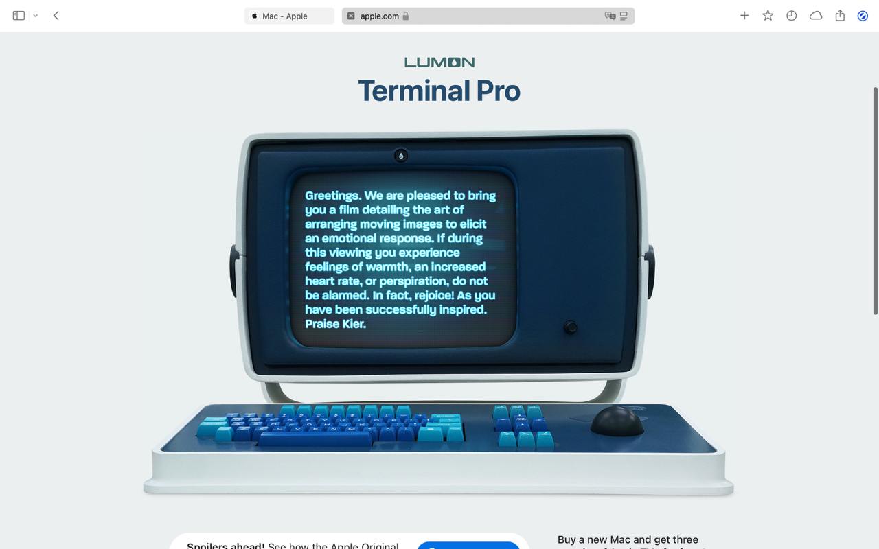 🍏 Lumon Terminal Pro
Сначала подумал, что ребята из Купертино уже заготовили пасхалку на 1 апреля, но потом понял, что это всего лишь прогрев аудитории к новому фильму (или сериалу?) от Apple Original... | Сетка — социальная сеть от hh.ru