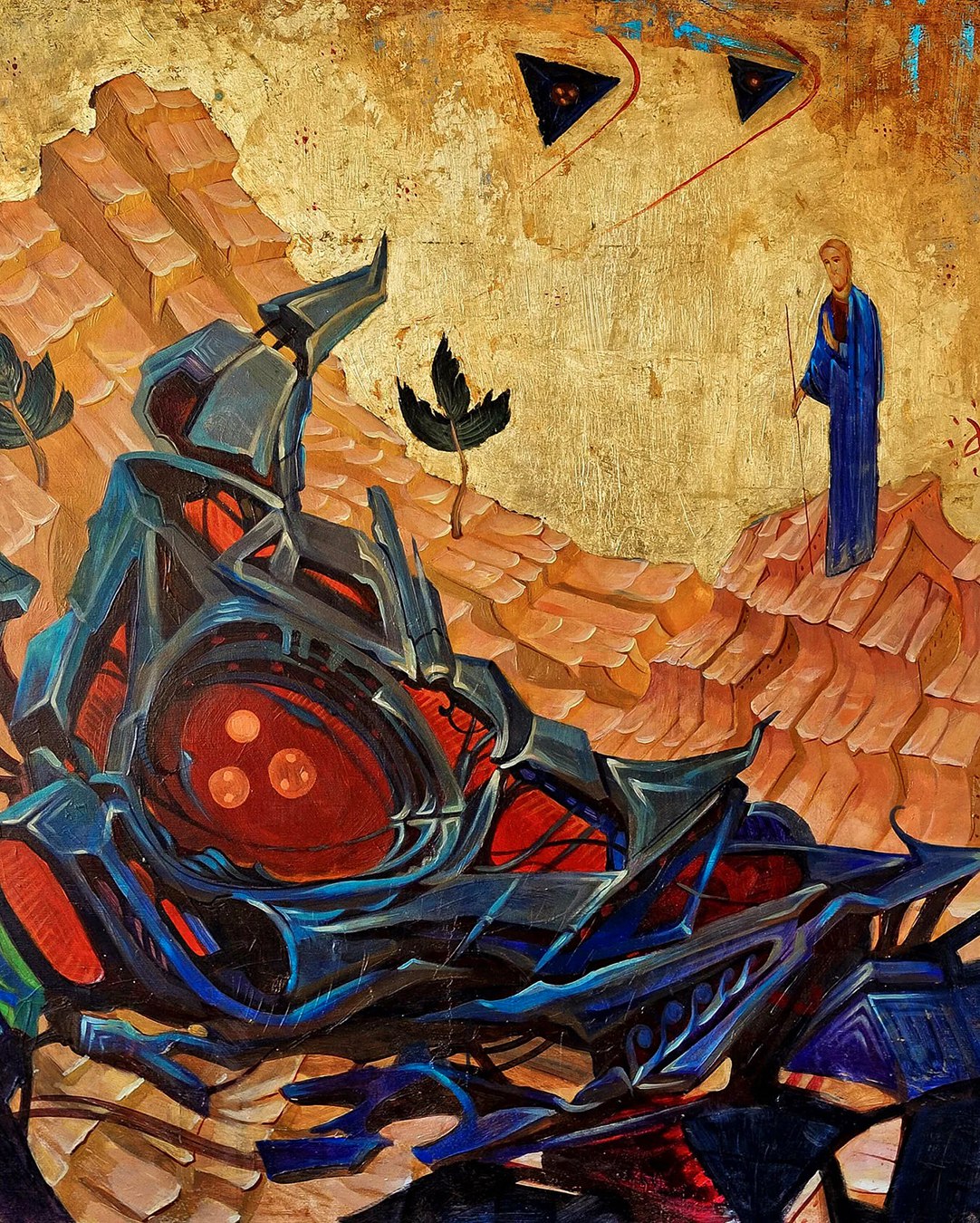 Художник Антон Фролов и его одухотворенные люди будущего, написанные аки иконы и образа. О фантастических сюжетах в почти иконописной технике читайте в специальном материале на сайте wajournal | Сетка — социальная сеть от hh.ru