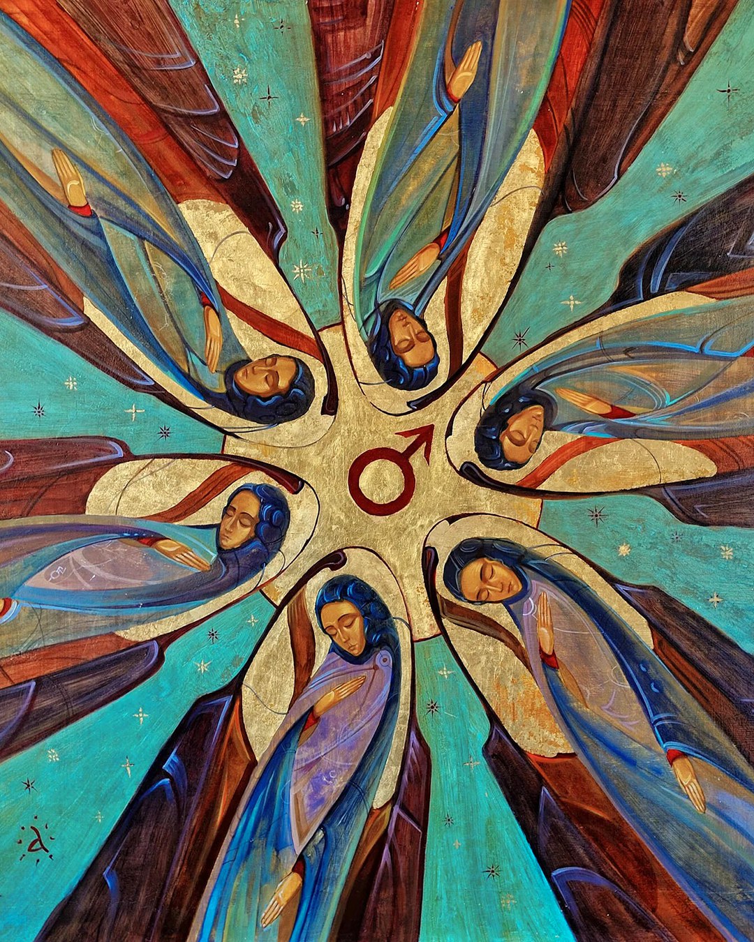 Художник Антон Фролов и его одухотворенные люди будущего, написанные аки иконы и образа. О фантастических сюжетах в почти иконописной технике читайте в специальном материале на сайте wajournal | Сетка — социальная сеть от hh.ru