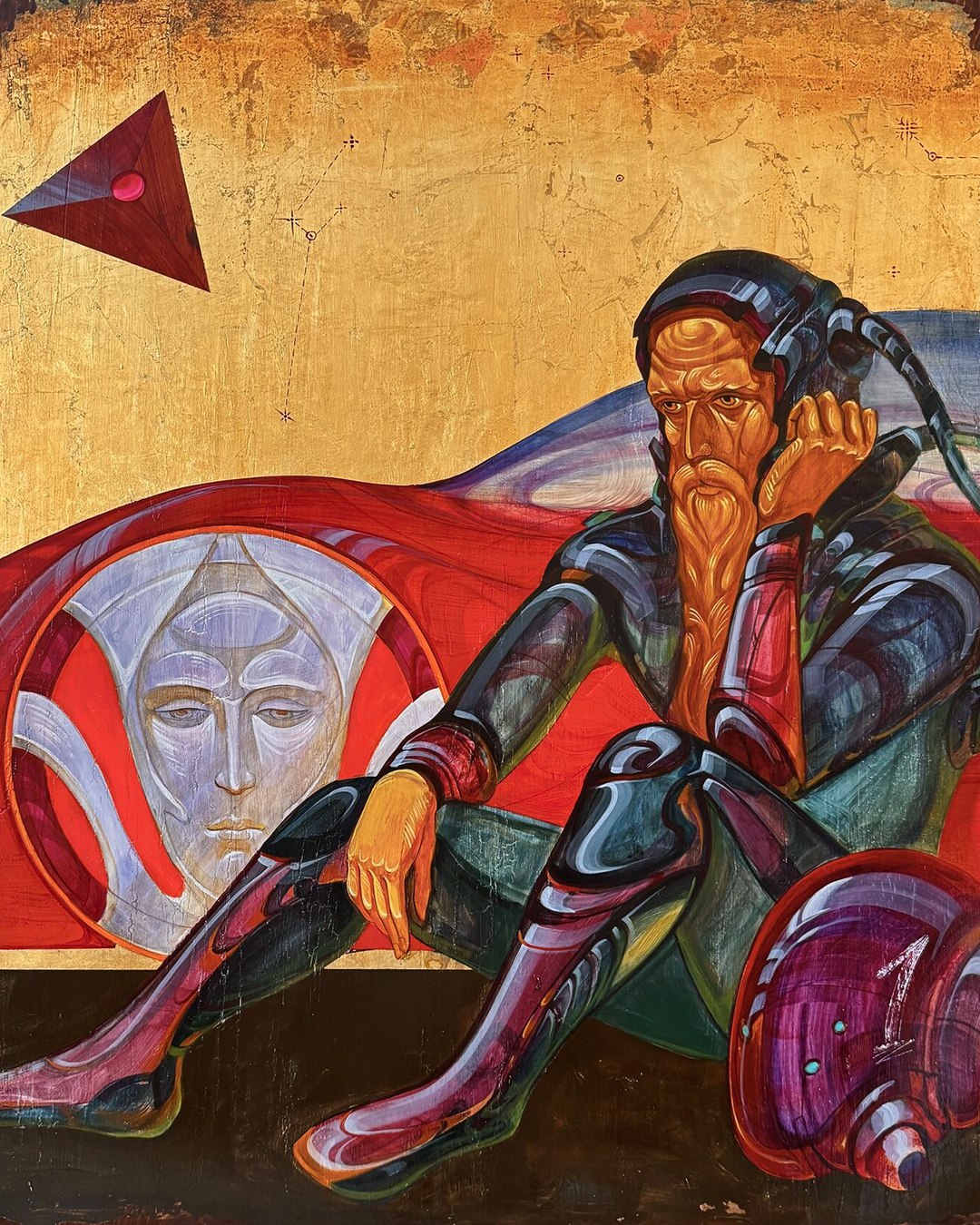 Художник Антон Фролов и его одухотворенные люди будущего, написанные аки иконы и образа. О фантастических сюжетах в почти иконописной технике читайте в специальном материале на сайте wajournal | Сетка — социальная сеть от hh.ru