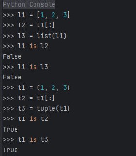 Невероятно, но факт.
Это очень интересный пример "внутренних" оптимизаций питона. Догадаться невозможно - нужно знать.
Многие привыкли, что [:] и вызов конструктора (list()) создают копию объекта | Сетка — социальная сеть от hh.ru