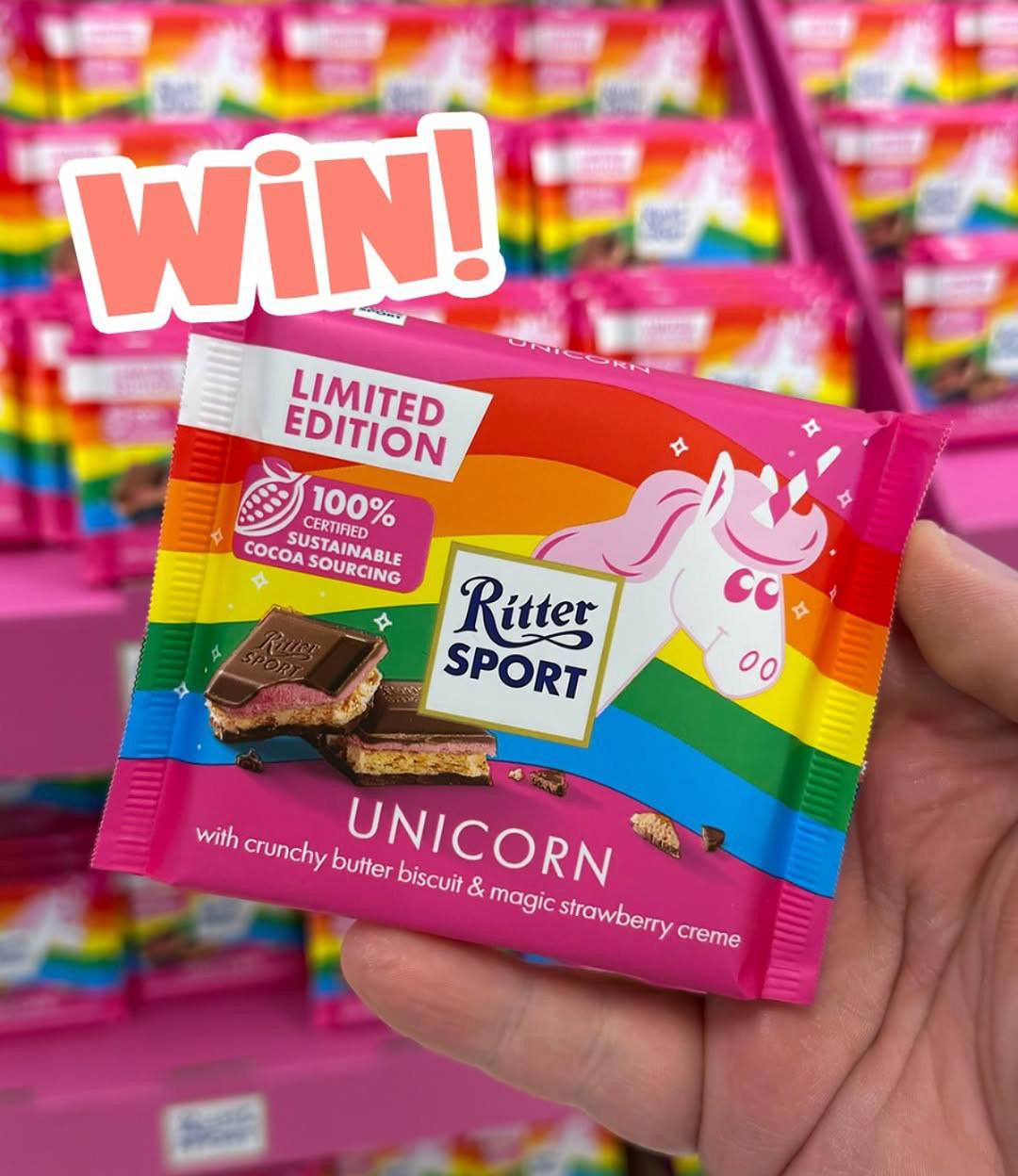 Прикол, радужную шоколадку выпустил Ritter Sport — это лимитка с хрустящим молочным бисквитом и волшебным клубничным кремом.
Параллельный импорт, работай 🥲 | Сетка — социальная сеть от hh.ru