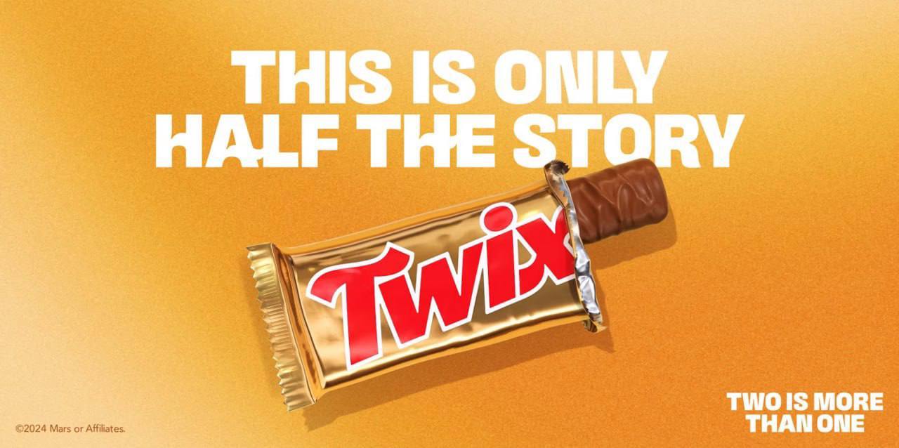 Маркетологи решили помирить палочки Twix 😰
В детстве мы спорили, какая палочка вкуснее, а теперь… Twix поменял концепцию на «Два — больше, чем один», снял рекламный ролик за $2 миллиона, обновил визуа... | Сетка — социальная сеть от hh.ru