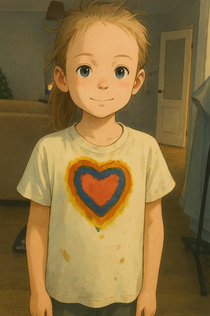 На выходных много экспериментировал с гиблификацией. Это конечно да, особенно круто в стиле Миядзаки получаются дети
Ах вот зачем нужны были все эти детские фотографии на телефоне) | Сетка — социальная сеть от hh.ru