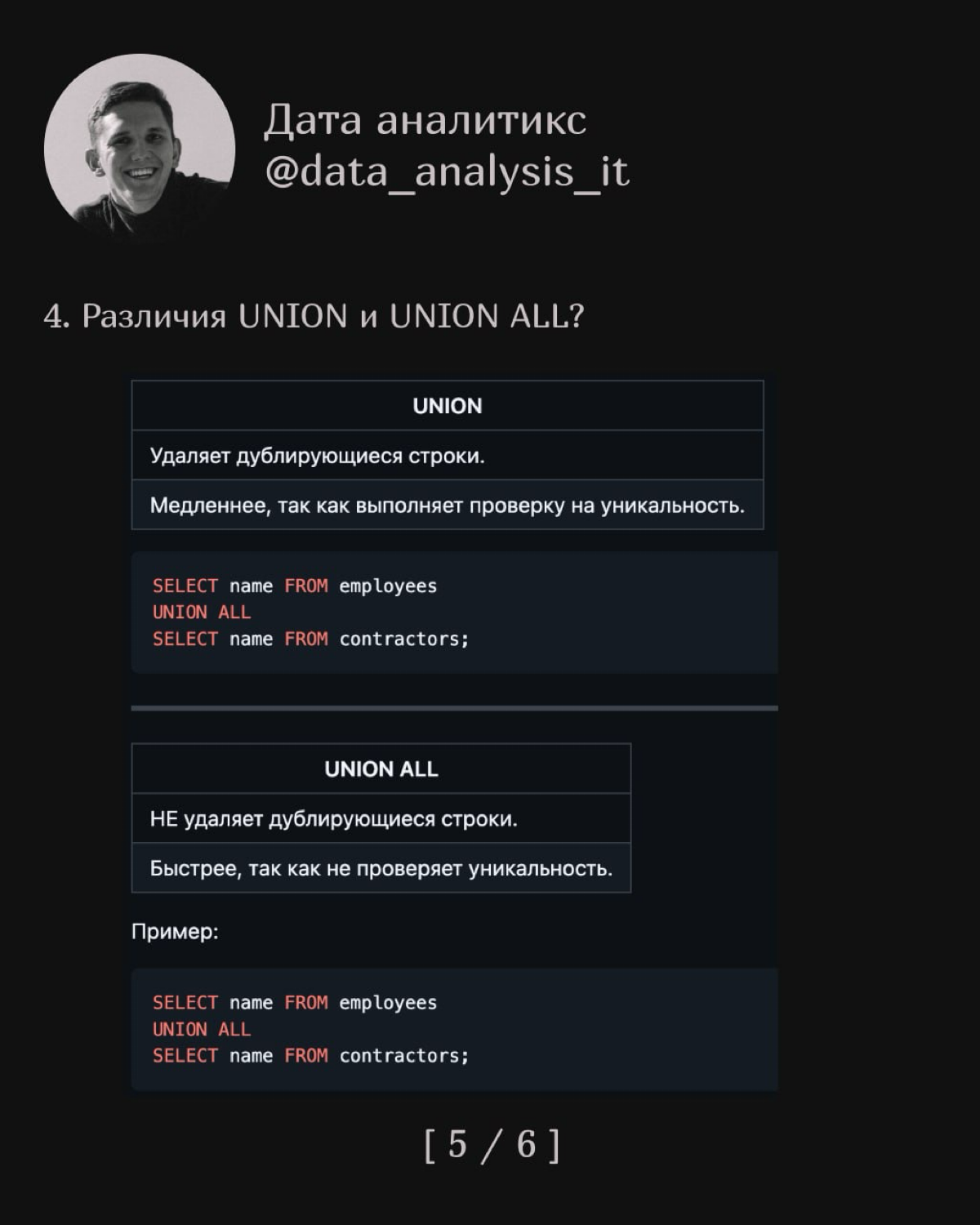 Топ 5 вопросов по SQL ч.1 | Сетка — социальная сеть от hh.ru