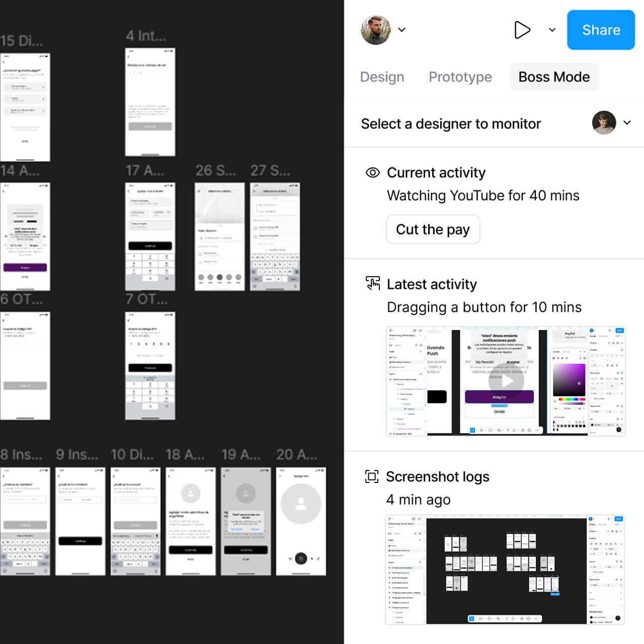 Фигма добавила режим контроля над дизайнерами
В свежем обновлении появился режим расширенных логов работы дизайнера | Сетка — социальная сеть от hh.ru